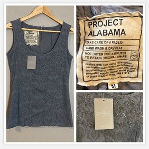 NWT Anthropologie Project Alabama Chanin Beaded Corset Style Top-Size Med
